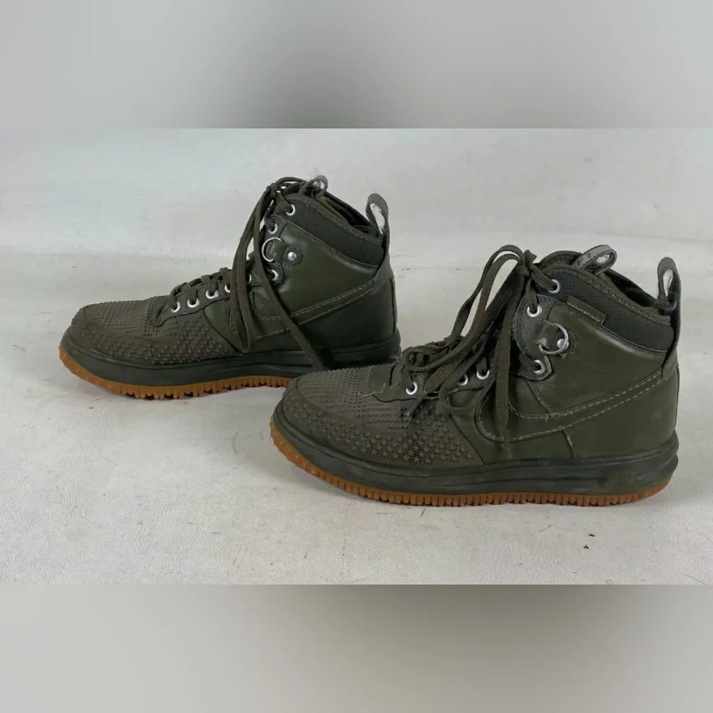 Nike Lunar Force 1 Duckboot Olive Green Gum Watershield Sneakers Men Size 8